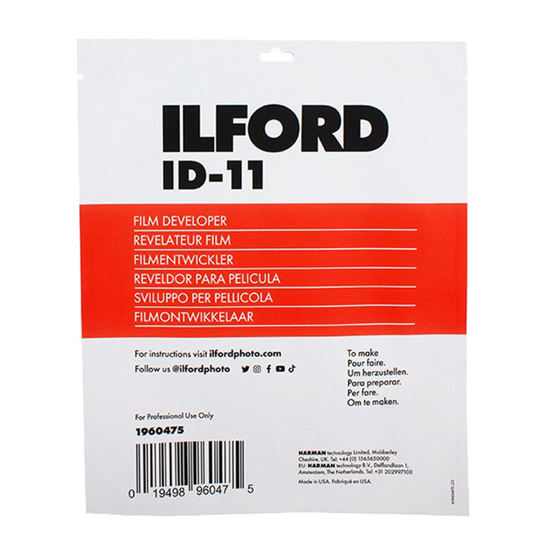 Ilford Revelator ID-11 1L, lichid de dezvoltare pentru film fotografic, în recipient de 1 litru, pe fundal neutru.