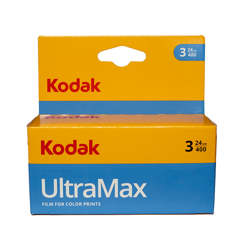 Film negativ color Kodak Ultramax 400 35mm, 24 exp. pentru aparate de fotografiat, cu imagini vibrante și detalii fine.