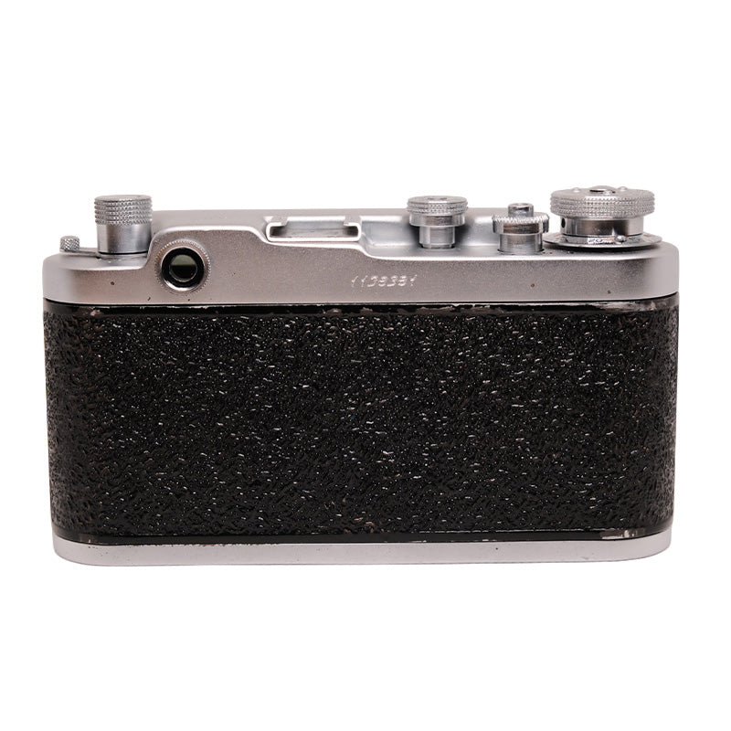 FED 2 camera with Industar N-61 53mm f/2.8 lens, vintage film camera in a close-up shot.