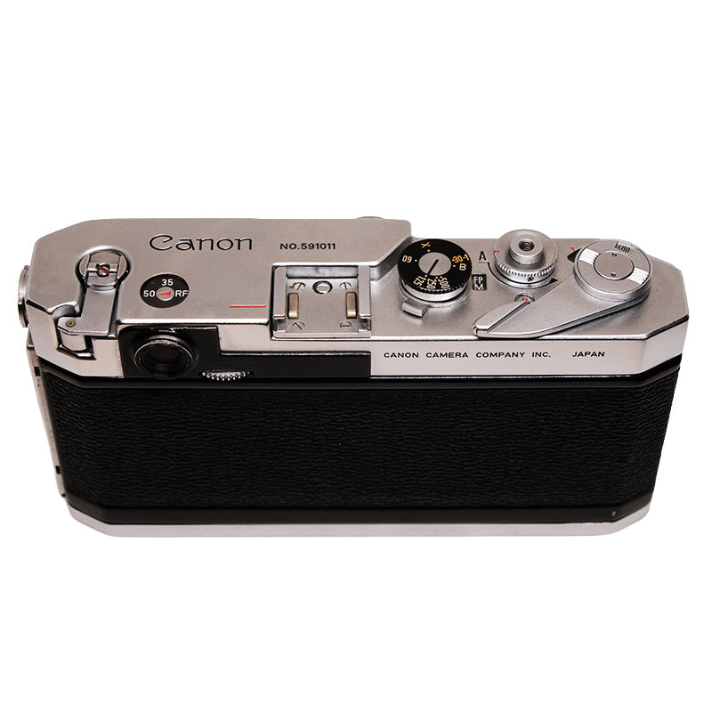 Imagine a camera Canon L2 și obiectiv Jupiter 8 50mm f/2, expuse pe o suprafață, evidențiind specificațiile și designul lor clasic.