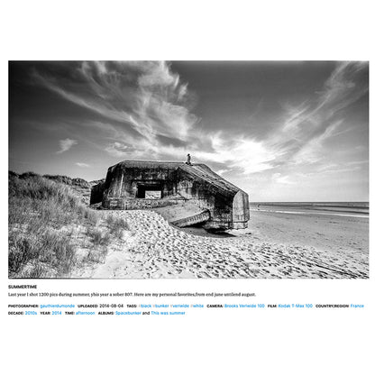 Film negativ Kodak T-MAX 100 35mm, imagine cu o fotografie de probă pentru filmare în alb-negru.