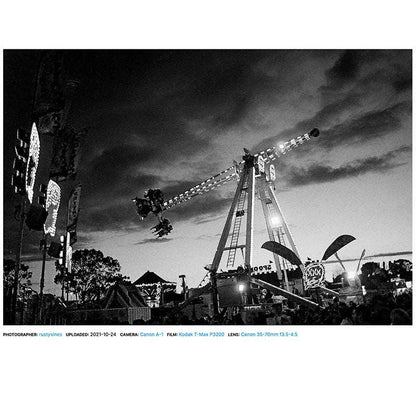 Film Kodak T-MAX P3200 pentru fotografie în alb-negru, imagine cu sample de film Kodak T-MAX P3200.