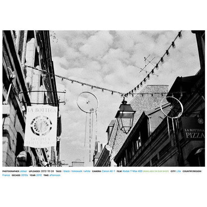 Film negativ foto Kodak T-MAX 400 35mm, exemplu de imagine cu textură și detalii fine pe suport de film foto.