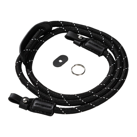 Curea de umăr universală SmallRig Braided pentru cameră, neagră, cu accesorii robuste și design durabil pentru echipamente foto.