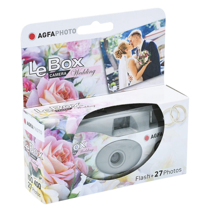 Camera AgfaPhoto LeBox 27 Color pentru fotografie de nuntă, cu design compact și elegant, ideal pentru evenimente speciale