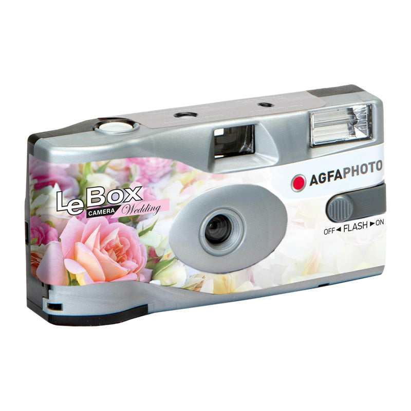 Camera AgfaPhoto LeBox 27 Color pentru fotografie de nuntă, cu design compact și capabilități de captare a amintirilor speciale.