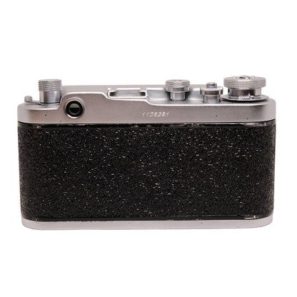 FED 2 camera with Industar N-61 53mm f/2.8 lens, vintage film camera in a close-up shot.