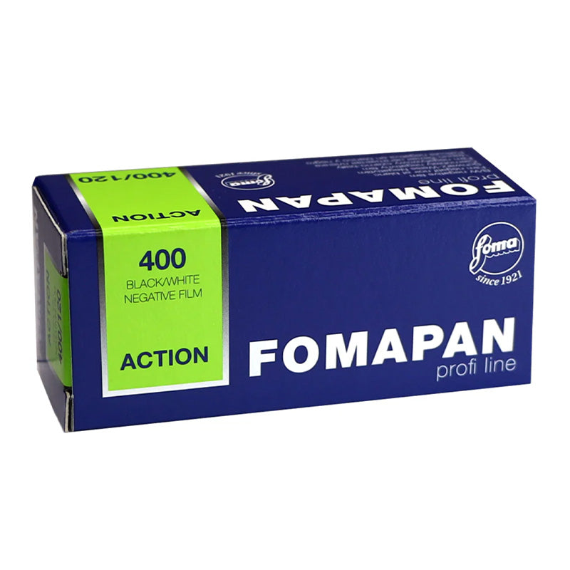 Filmic Fomapan 400 Action 120, rolă de film negativ alb-negru pentru fotografie analogică, de la brandul Foma.