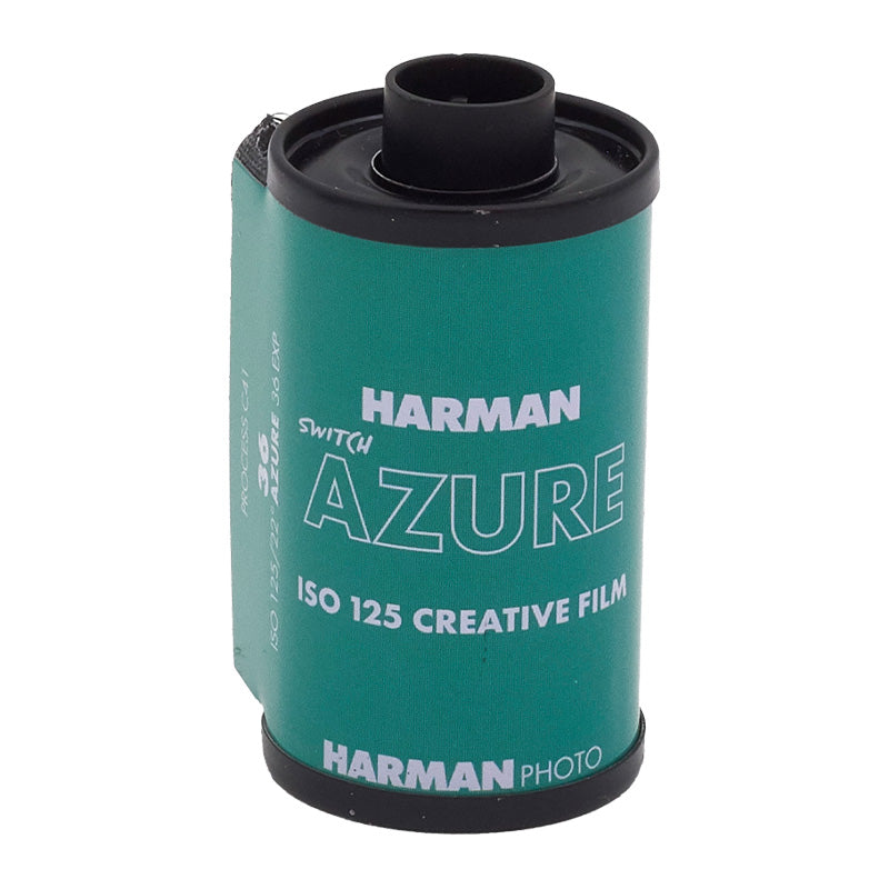 Comutator Harman Switch Azure de 35mm, în culoare albastră, cu mecanism de apăsare, pentru control electric și automatizare.