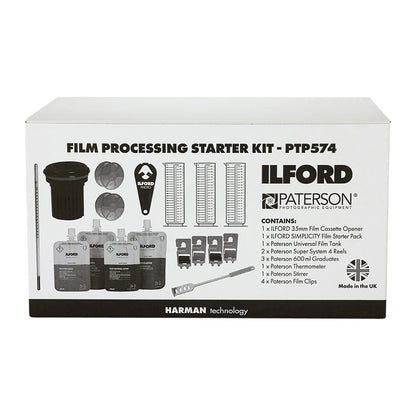 Kit developare film Ilford/Paterson (tanc, soluții, accesorii) - NEGATIVESCU