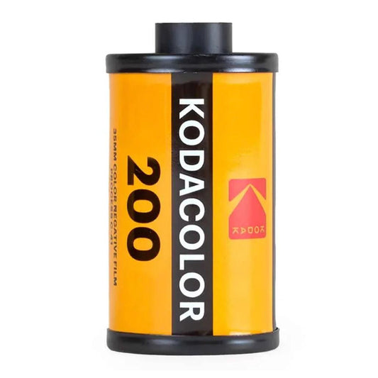 Kodak Kodacolor 200 35mm film roll, colorful film strip with vibrant images, showcasing vintage photography and film quality.