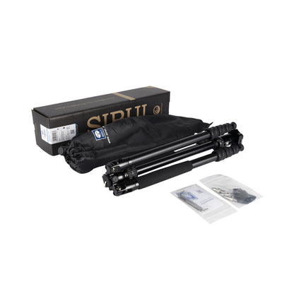 Sirui Traveller 7A aluminum tripod with adjustable legs and a compact design for photography and videography.