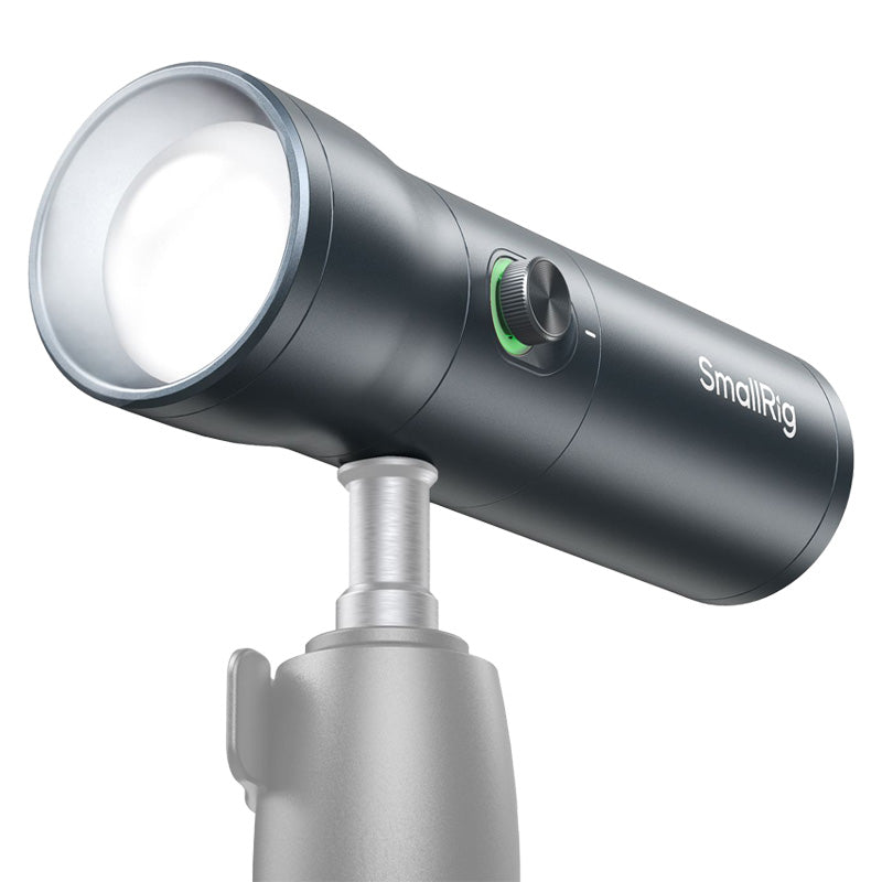 SmallRig RF 10C portable focusable LED light with adjustable brightness for photography and video use.