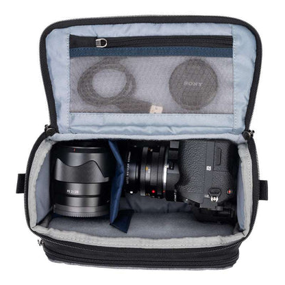 ThinkTank Mirrorless Mover 20 v2 bag in Cool Grey, designed for carrying mirrorless cameras and accessories.