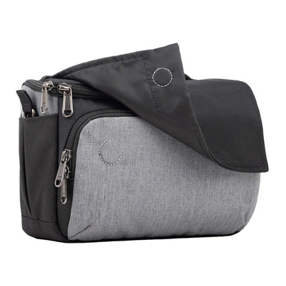 Cool grey ThinkTank Mirrorless Mover 20 v2 camera bag by SmallRig, featuring adjustable straps and spacious compartments.