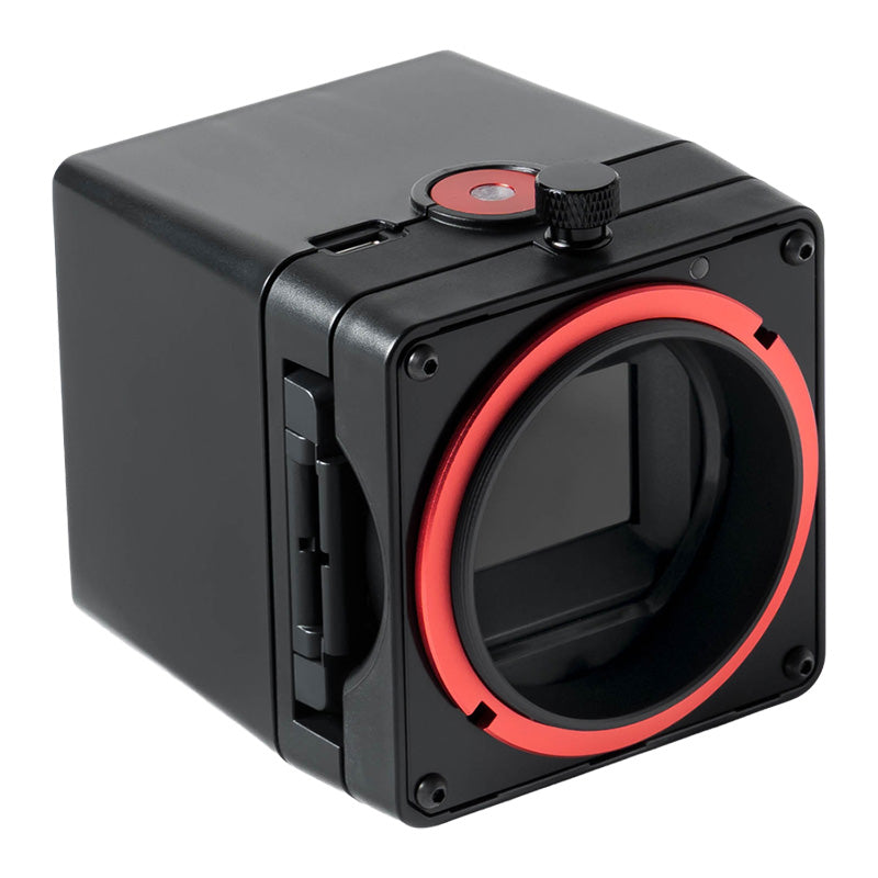 Imagini ale aparatului Valoi easy35 v2 în culoare neagră, cu detalii despre design și funcționalitate.